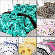 NEW BED IN A BAG COMPLETE KIDS BED COMFORTER TOP PRINTED (TWIN 6PC) (FULL 8PC)GG