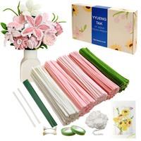 Blumen Basteln Pfeifenreiniger Set 350 Stueck Rosa Blumen Chenilledraht Set Deko