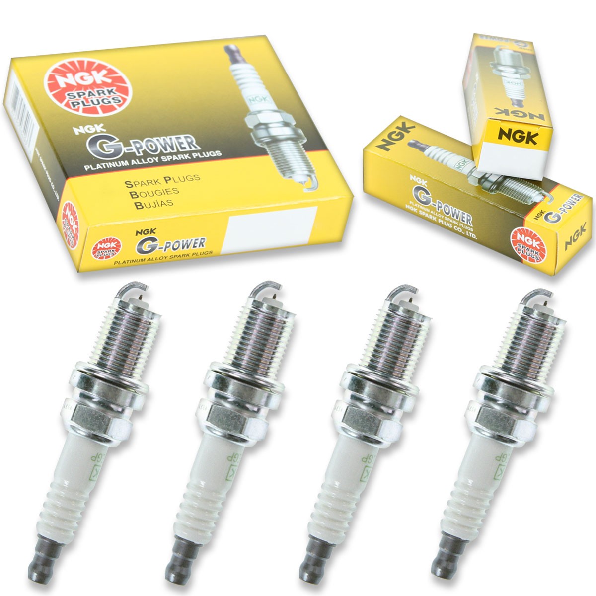 4 pcs NGK G-Power Spark Plugs for 1993-1994 Plymouth Colt 2.4L L4 - Engine md