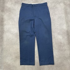 Dickies Trousers Mens 33" Workwear Straight Fit Pants Navy