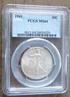 'Liberty Walking' - Half Dollar - 1941 - PCGS at MS64