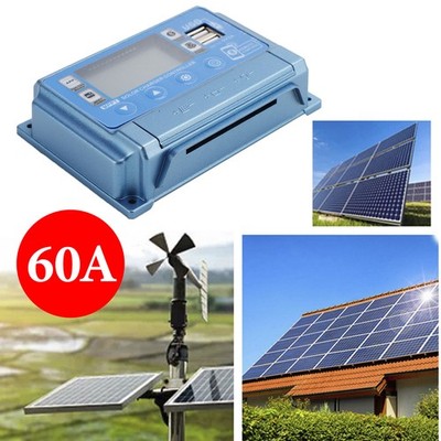 60A MPPT Bluetooth APP Solarladeregler Ladegerät Passend 12V-60V Batterie Blau