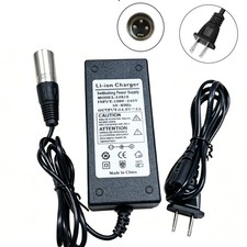 Fast Battery Charger 54.6V 2A for 48V Lithium 3-Pin XLR Power Adapter Tool US