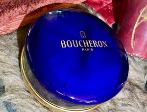 Rare BOUCHERON Dusting Powder (W) PARIS No Puff Cobalt Pre Owned Used
