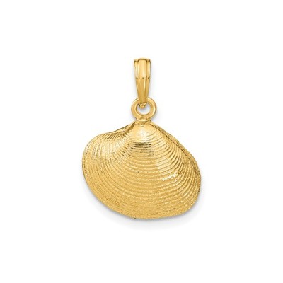 10k Gelbgold Muschel Muschel Anhänger Maritim Ozean Charm für Frauen Sommer Schmuck