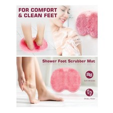 Silicone Foot Scrubber Shower Mat Massager Cleaner Suction Cups Exfoliating