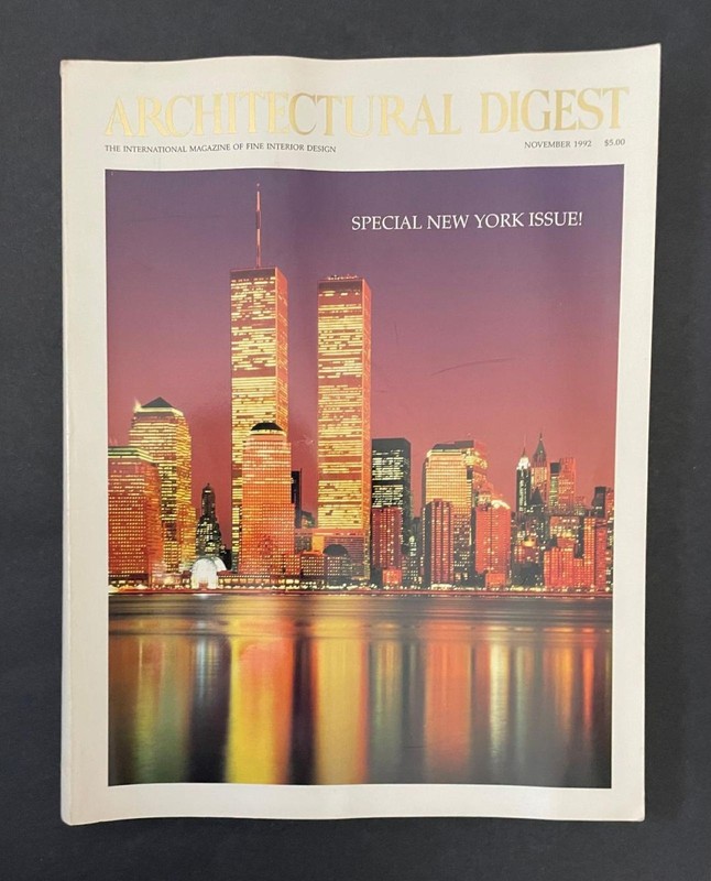 Architectural Digest Magazine November 1992 Special New York Issue Twin Towers