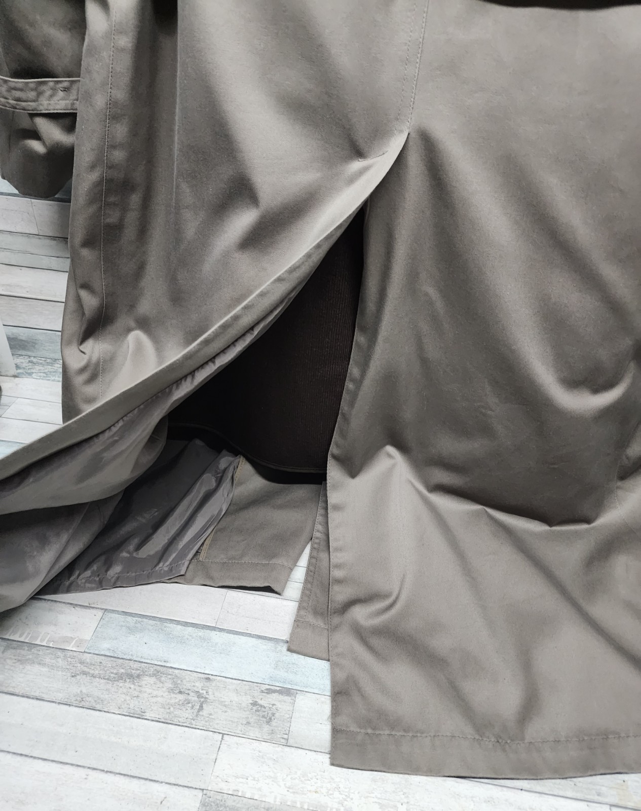 Vintage London Fog Towne Trench Coat Mens 44 Long Double Breasted Liner Belted