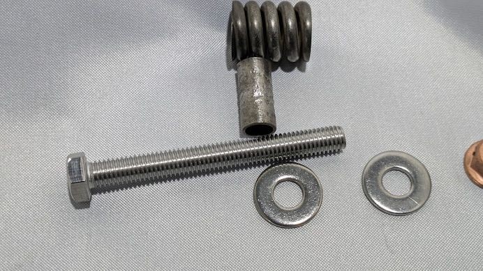 FERRARI 308 PARTS EXHAUST BOLT WITH SPRING SPACER AND NUT 111743