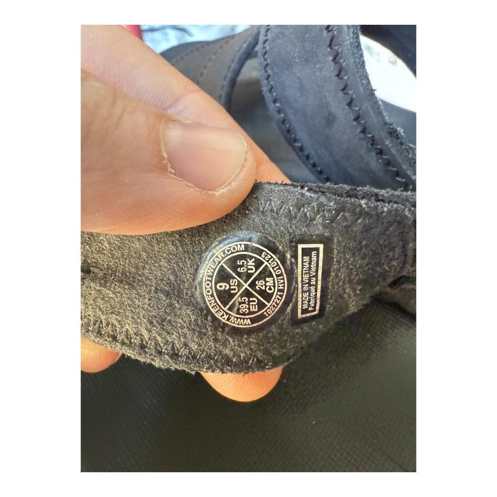 Keen Ellecity sandalo zeppa slide pelle nero donna taglia 9