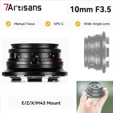 7artisans 10mm F3.5 APS-C Ultra-Wide Angle Lens for Sony E Fuji X Nikon Z M4/3