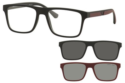 Emporio Armani Men's EA4115 5042/1W Matte Black w/ two Clip-ons Sunglasses  54mm 8053672868777 | eBay