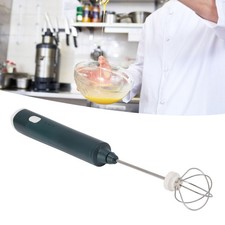 (Dark Green) Mini Electric Stirrer With 3 Mixing Modes Cordless Handheld