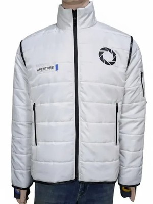 Men s White Portal Puffer Jacket | Lightweight Quilted Gaming Jacket