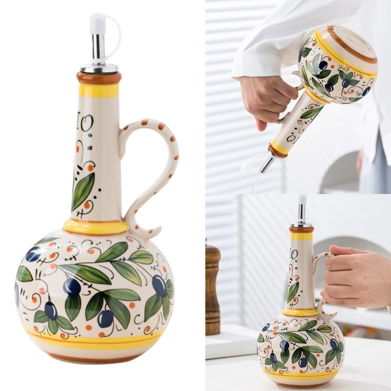 Durable Ceramic Spices Bottle With Elegant Pattern Convenient Size For Storage