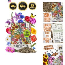 Wildflower Seeds Mix for Partial Shade Bulk Open Pollinated 1 Ounce 302.08 per gallon