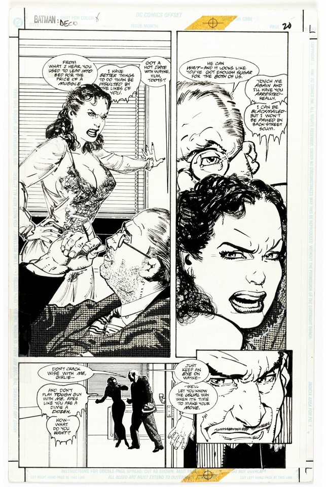 Batman : Dark Allegiances Page 20 Original Art Sexy Catwoman By Howard Chaykin Comic Art