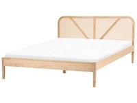 Holzbett Doppelbett Kiefernholz Hellbraun Mit Lattenrost 160X200 Cm