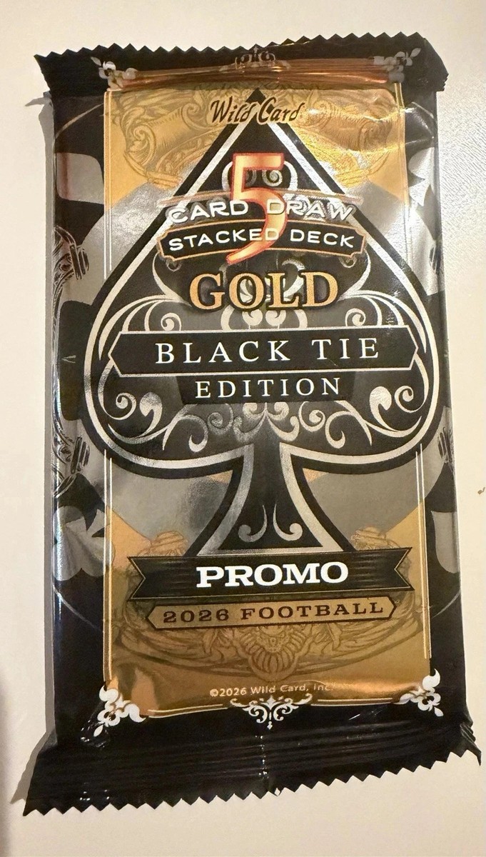 2026 Wild Card 5 Card Draw Stacked Deck Gold (Black Tie Edition