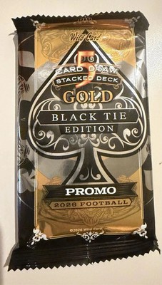 2026 Wild Card 5 Card Draw Stacked Deck Gold (Black Tie Edition
