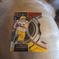 2023 Panini Select - Premier Level Red & Yellow Prizm Die-Cut #166 Luke Musgrave