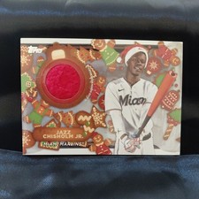  2023 Topps Holiday Relic HRC-JC Jazz Chisholm Jr. Parallel #'d 70/75