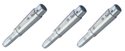 3) Procraft PC-TE014 1/4'' Female Mono Jack TS to 3 Pin Female XLR microphone