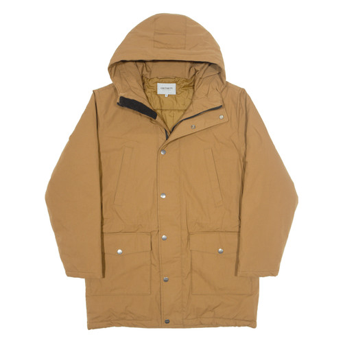 CARHARTT WIP Tropper Insulated Herren Parka Mantel Brown mit Kapuze M