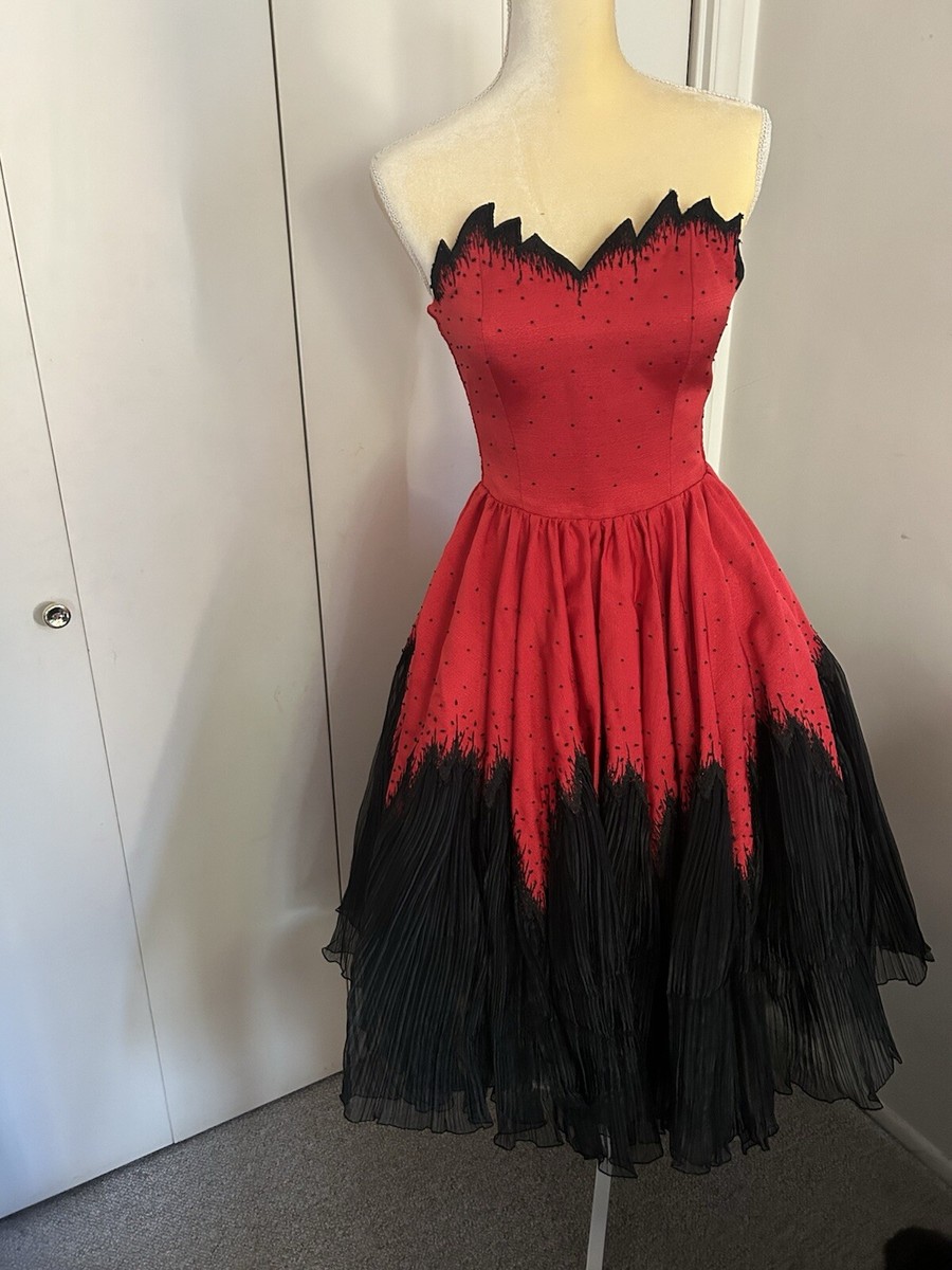 women Red And Black Beads Satin formal evening Dress | eBay women Red And Black Beads Satin formal evening Dress | eBay