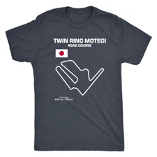 Twin Ring Motegi Road Course Track Outline Series T-shirt and Hoodie