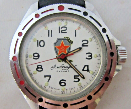 OROLOGIO MILITARE SOVIETICO RUSSO VOSTOK MECCANICO A CARICA MANUALE FUNZIONANTE - Foto 9 di 9