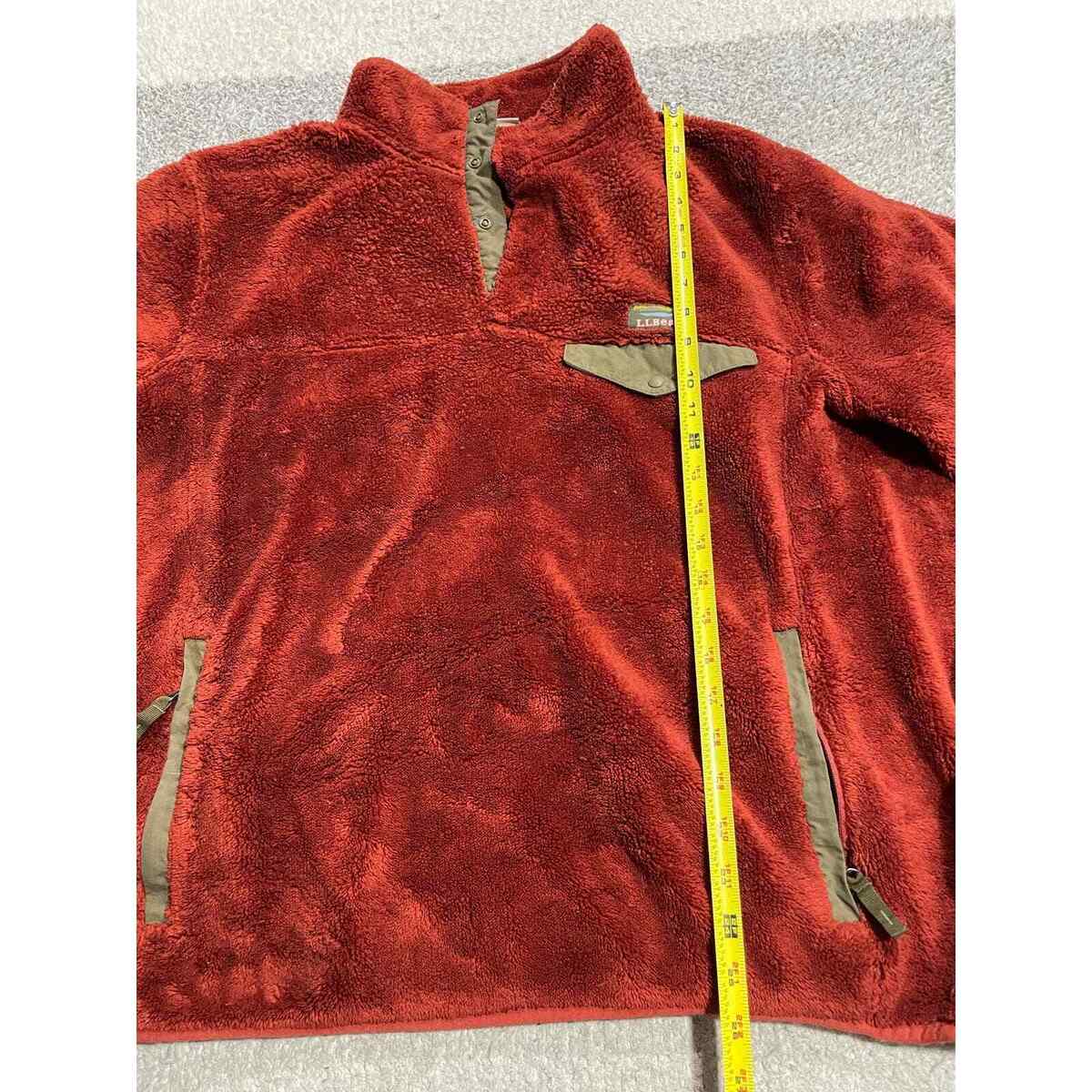 L.L. Bean Hi-Pile Fleece Jacket Womens XL Pullover Orange L.L. Bean Hi-Pile Fleece Jacket Womens XL Pullover Orange
