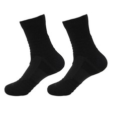 2Pack Mens Athletic Cotton Sport Casual Dress Black Basketball Hiking Crew Socks