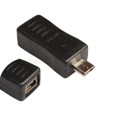 Micro USB Male To Mini USB Female F/M Adapter Data Charger Converter Connector 