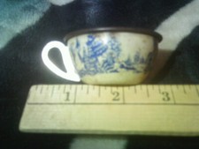 child's tea set blue willow tea cup style vintage