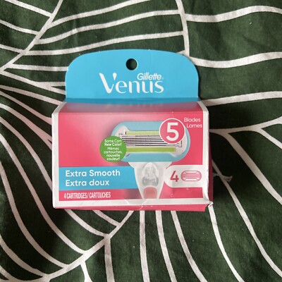 Gillette Venus Extra Smooth 91909838 Box of 4 Razor Refills New Sealed  