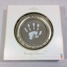 Hallmark MY BAPTISM Handprint Hanging Frame Kit Silver Bless These Little Hands