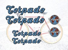 KIT Adesivi TORPADO Bici Vintage sticker decals Epoca Bike logo