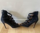 Alaia Black Suede Cross Cross Heels SIZE 39 — photo 2