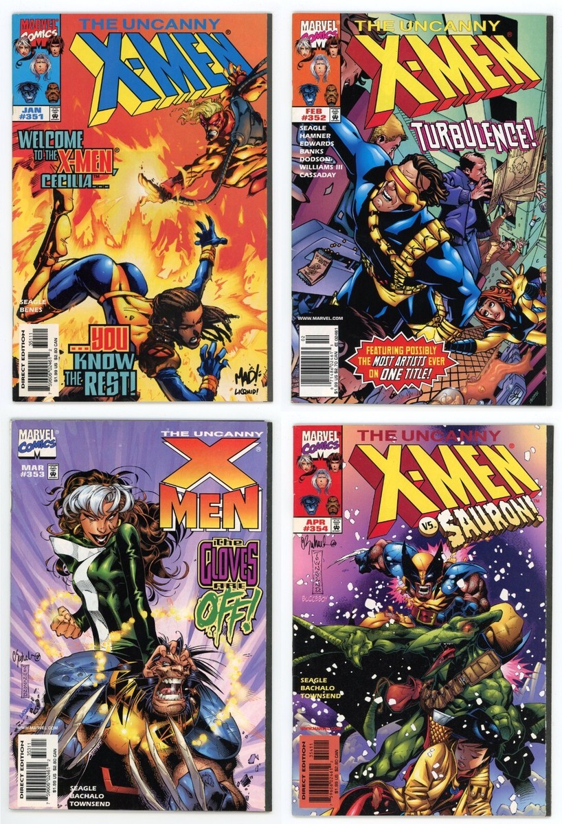Uncanny X-Men #351 #352 #353 #354 VFNM Consecutive RUN LOT