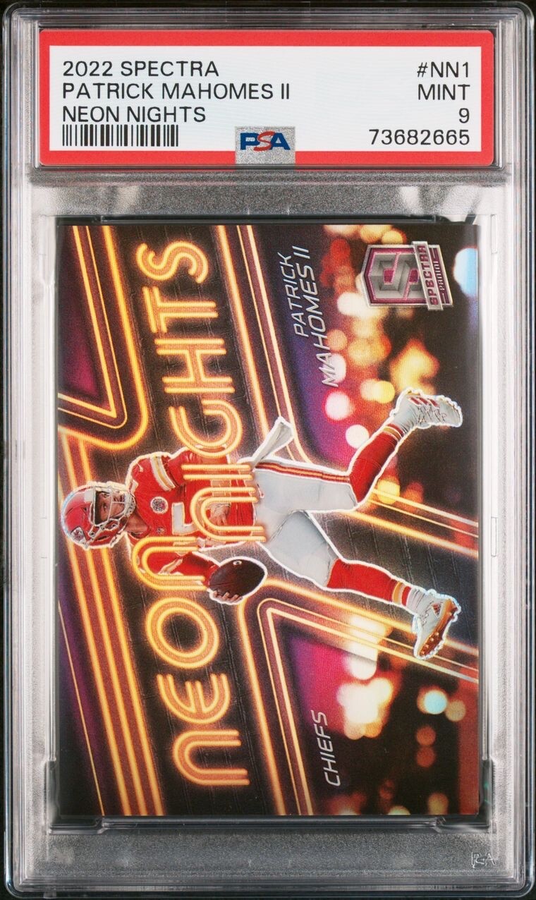 2022 Spectra Neon Nights Patrick Mahomes SSP Case Hit PSA 9 POP 4 🔥🔥Chiefs MVP