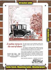 Metal Sign - 1925 Ford Model T Fordor- 10x14 inches