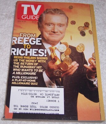 TV Guide Magazine November 6-12, 1999 Regis Philbin