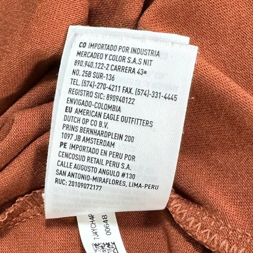 American Eagle Swing Dress Small Modal Cut Out Earthy Rust Boho Western Cowgirl - Picture 13 of 14