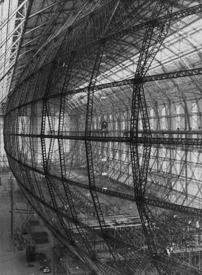 Zeppelin Construction intricate framework at Friedrichshafen 1934 OLD PHOTO