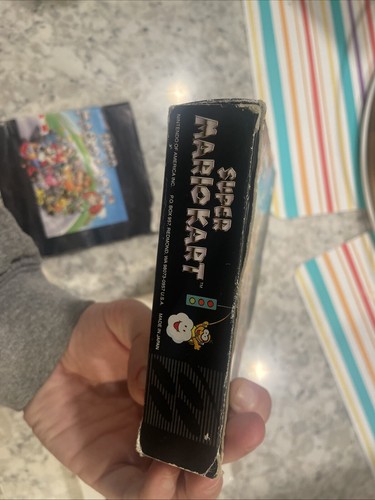 Super Mario Kart SNES Nintendo Box manual - Picture 4 of 11