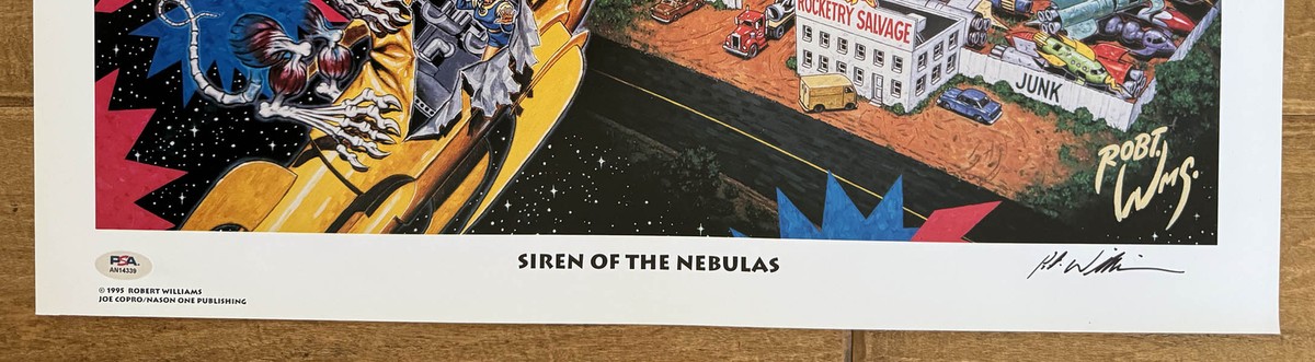 Robert Williams Signed 21 x 18 1995 Sirens Of The Nebulas Print