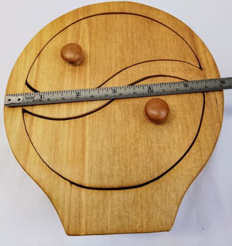 SCATOLA PORTAGIOIE VINTAGE MCM LEGNO NUOVA ZELANDA FIRMATA INTAGLI KIWI FATTI A MANO - Foto 13 di 15
