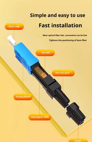50 pcs LC Fiber Optic Connector LC Cold Connector Fast LC Connector Tool-Less - Bild 7 von 16