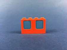 LEGO®  Fenster Flugzeug Cockpit 1x4x2 rot trans hellblau City (61345, 4863c01)